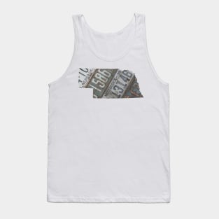 Vintage Nebraska License Plates Tank Top